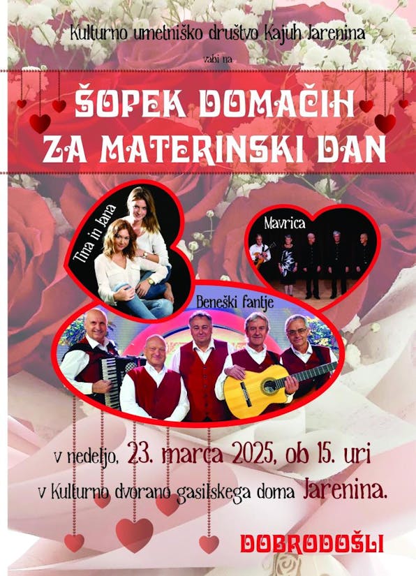 ŠOPEK DOMAČIH ZA MATERINSKI DAN
